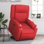 Sillón elevable eléctrico cuero artificial rojo en Sillones | Comprar online en Foru.es