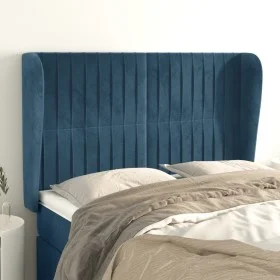 Headboard with dark blue velvet ears 147x23x118/128 cm by , Headboards and footboards - Ref: Foro24-3118246, Price: 137,95 €,...