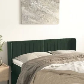 Cabecero de terciopelo verde oscuro 147x16x78/88 cm de , Cabeceros y pies de cama - Ref: Foro24-3119057, Precio: 77,80 €, Des...