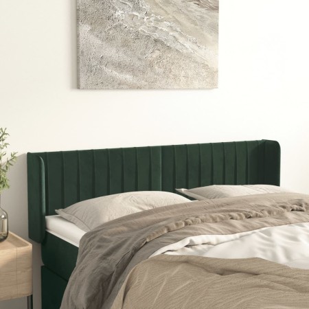Cabecero de terciopelo verde oscuro 147x16x78/88 cm de , Cabeceros y pies de cama - Ref: Foro24-3119057, Precio: 75,54 €, Des...