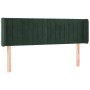 Cabecero de terciopelo verde oscuro 147x16x78/88 cm de , Cabeceros y pies de cama - Ref: Foro24-3119057, Precio: 75,54 €, Des...