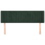 Cabecero de terciopelo verde oscuro 147x16x78/88 cm de , Cabeceros y pies de cama - Ref: Foro24-3119057, Precio: 75,54 €, Des...
