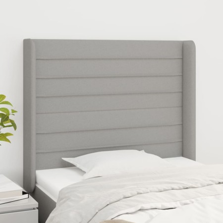Cabecero con orejas de tela gris claro 83x16x118/128 cm de , Cabeceros y pies de cama - Ref: Foro24-3119694, Precio: 72,68 €,...