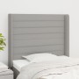 Cabecero con orejas de tela gris claro 83x16x118/128 cm de , Cabeceros y pies de cama - Ref: Foro24-3119694, Precio: 72,68 €,...