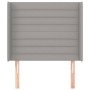 Cabecero con orejas de tela gris claro 83x16x118/128 cm de , Cabeceros y pies de cama - Ref: Foro24-3119694, Precio: 72,68 €,...