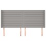 Cabecero con orejas de tela gris claro 163x16x118/128 cm de , Cabeceros y pies de cama - Ref: Foro24-3119726, Precio: 124,52 ...