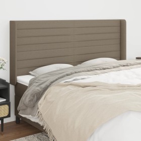 Cabecero con orejas de tela gris taupe 163x16x118/128 cm de , Cabeceros y pies de cama - Ref: Foro24-3119730, Precio: 138,93 ...