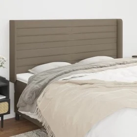 Headboard with ears in taupe gray fabric 163x16x118/128 cm by , Headboards and footboards - Ref: Foro24-3119730, Price: 139,7...