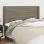 Headboard with ears in taupe gray fabric 163x16x118/128 cm by , Headboards and footboards - Ref: Foro24-3119730, Price: 139,7...