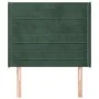 Kopfteil mit dunkelgrünen Samtohren 83x16x118/128 cm von , Kopf- und Fußteile - Ref: Foro24-3119753, Preis: 79,92 €, Rabatt: %