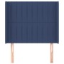 Cabecero con orejas de tela azul 83x16x118/128 cm de , Cabeceros y pies de cama - Ref: Foro24-3119798, Precio: 73,19 €, Descu...