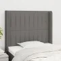 Headboard with dark gray fabric ears 83x16x118/128 cm by , Headboards and footboards - Ref: Foro24-3119793, Price: 72,75 €, D...