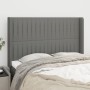 Cabecero con orejas de tela gris oscuro 147x16x118/128 cm de , Cabeceros y pies de cama - Ref: Foro24-3119817, Precio: 128,59...