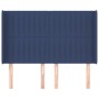 Cabecero con orejas de tela azul 147x16x118/128 cm de , Cabeceros y pies de cama - Ref: Foro24-3119822, Precio: 110,34 €, Des...