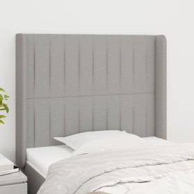 Cabecero con orejas de tela gris claro 103x16x118/128 cm de , Cabeceros y pies de cama - Ref: Foro24-3119808, Precio: 63,69 €...