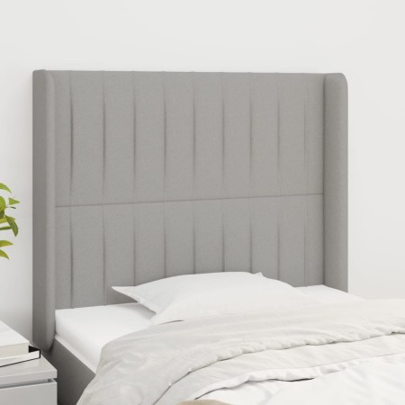 Cabecero con orejas de tela gris claro 103x16x118/128 cm de , Cabeceros y pies de cama - Ref: Foro24-3119808, Precio: 63,69 €...