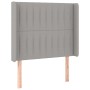 Cabecero con orejas de tela gris claro 103x16x118/128 cm de , Cabeceros y pies de cama - Ref: Foro24-3119808, Precio: 63,69 €...