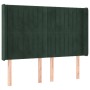 Cabecero con orejas de terciopelo verde oscuro 147x16x118/128cm de , Cabeceros y pies de cama - Ref: Foro24-3119869, Precio: ...