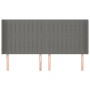 Cabecero con orejas de tela gris oscuro 203x16x118/128 cm de , Cabeceros y pies de cama - Ref: Foro24-3119841, Precio: 105,77...