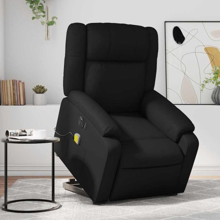 Sillón de masaje elevable eléctrico cuero sintético negro en Sillones | Comprar online en Foru.es