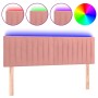 Cabecero con LED de terciopelo rosa 144x5x78/88 cm de , Cabeceros y pies de cama - Ref: Foro24-3121903, Precio: 68,56 €, Desc...