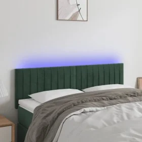 Cabecero con LED de terciopelo gris oscuro 144x5x78/88 cm de , Cabeceros y pies de cama - Ref: Foro24-3121901, Precio: 64,65 ...