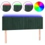 Dark gray velvet headboard with LED 144x5x78/88 cm by , Headboards and footboards - Ref: Foro24-3121901, Price: 64,65 €, Disc...