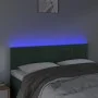 Dark gray velvet headboard with LED 144x5x78/88 cm by , Headboards and footboards - Ref: Foro24-3121901, Price: 64,65 €, Disc...