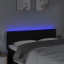 Cabecero con LED de tela negro 144x5x78/88 cm de , Cabeceros y pies de cama - Ref: Foro24-3121850, Precio: 57,92 €, Descuento: %