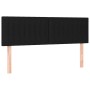 Cabecero con LED de tela negro 144x5x78/88 cm de , Cabeceros y pies de cama - Ref: Foro24-3121850, Precio: 57,92 €, Descuento: %