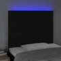 Headboard with LED lights black fabric 80x5x118/128 cm by , Headboards and footboards - Ref: Foro24-3122540, Price: 80,02 €, ...