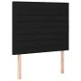 Headboard with LED lights black fabric 80x5x118/128 cm by , Headboards and footboards - Ref: Foro24-3122540, Price: 80,02 €, ...