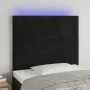 Black velvet headboard with LED lights 80x5x118/128 cm by , Headboards and footboards - Ref: Foro24-3122596, Price: 65,09 €, ...