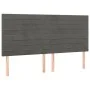 Headboard with LED lights dark gray velvet 160x5x118/128 cm by , Headboards and footboards - Ref: Foro24-3122619, Price: 108,...