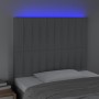 Cabecero con luces LED tela gris claro 100x5x118/128 cm de , Cabeceros y pies de cama - Ref: Foro24-3122652, Precio: 57,97 €,...