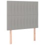 Cabecero con luces LED tela gris claro 100x5x118/128 cm de , Cabeceros y pies de cama - Ref: Foro24-3122652, Precio: 57,97 €,...