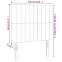 Cabecero con luces LED tela gris claro 100x5x118/128 cm de , Cabeceros y pies de cama - Ref: Foro24-3122652, Precio: 57,97 €,...