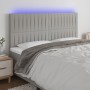 Cabecero con luces LED tela gris claro 200x5x118/128 cm de , Cabeceros y pies de cama - Ref: Foro24-3122684, Precio: 103,82 €...