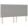 Cabecero con luces LED tela gris claro 200x5x118/128 cm de , Cabeceros y pies de cama - Ref: Foro24-3122684, Precio: 103,82 €...