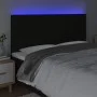 Headboard with LED lights black fabric 200x5x118/128 cm by , Headboards and footboards - Ref: Foro24-3122686, Price: 107,67 €...