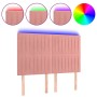 Cabecero con luces LED terciopelo rosa 144x5x118/128 cm de , Cabeceros y pies de cama - Ref: Foro24-3122715, Precio: 125,86 €...