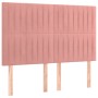 Cabecero con luces LED terciopelo rosa 144x5x118/128 cm de , Cabeceros y pies de cama - Ref: Foro24-3122715, Precio: 125,86 €...