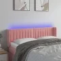 Kopfteil aus rosa Samt mit LED 147x16x78/88 cm von , Kopf- und Fußteile - Ref: Foro24-3123527, Preis: 77,10 €, Rabatt: %