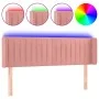 Kopfteil aus rosa Samt mit LED 147x16x78/88 cm von , Kopf- und Fußteile - Ref: Foro24-3123527, Preis: 77,10 €, Rabatt: %