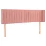 Kopfteil aus rosa Samt mit LED 147x16x78/88 cm von , Kopf- und Fußteile - Ref: Foro24-3123527, Preis: 77,10 €, Rabatt: %