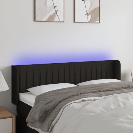Cabecero con LED de tela negro 147x16x78/88 cm de , Cabeceros y pies de cama - Ref: Foro24-3123474, Precio: 65,93 €, Descuent...