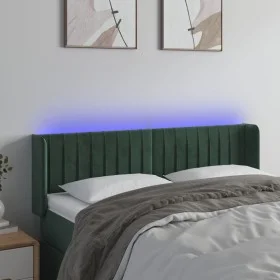 Dark green velvet LED headboard 147x16x78/88 cm by , Headboards and footboards - Ref: Foro24-3123525, Price: 78,98 €, Discoun...