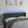 Cabecero con LED de terciopelo verde oscuro 147x16x78/88 cm de , Cabeceros y pies de cama - Ref: Foro24-3123525, Precio: 80,3...
