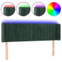 Cabecero con LED de terciopelo verde oscuro 147x16x78/88 cm de , Cabeceros y pies de cama - Ref: Foro24-3123525, Precio: 80,3...