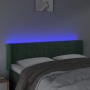 Cabecero con LED de terciopelo verde oscuro 147x16x78/88 cm de , Cabeceros y pies de cama - Ref: Foro24-3123525, Precio: 80,3...